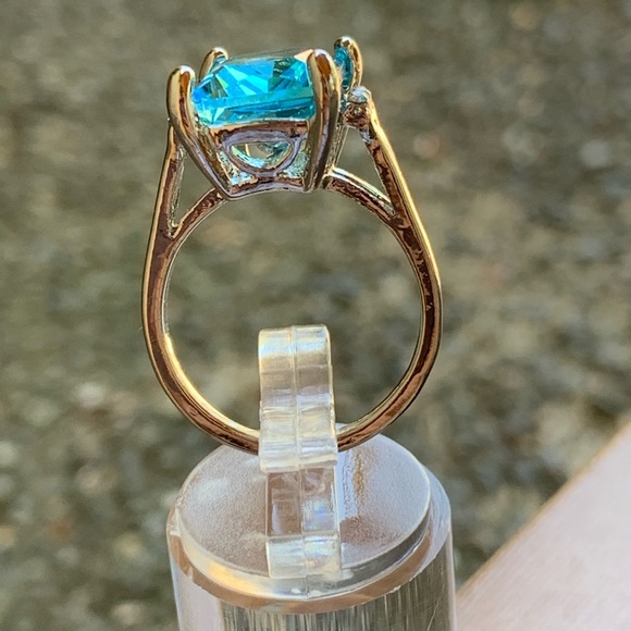 925 Silver Women Jewelry Aquamarine Ring - Picture 3 of 7